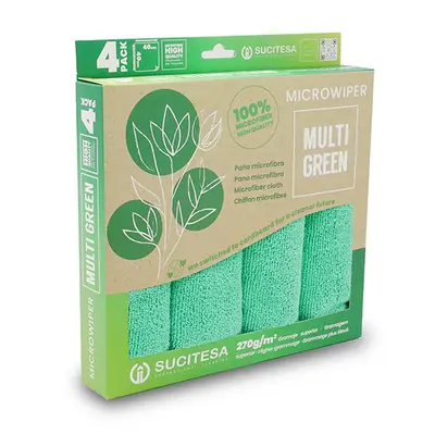 MICROWIPER MULTI GREEN осигурява максимална сила на търкане и абсорбира прах, грес и замърсявания до 7 пъти от собственото си тегло.
Зеленият цвят помага за предотвратяване на кръстосана контаминация, а микрофибърът е високоустойчив на деформация, алкални продукти и белина.