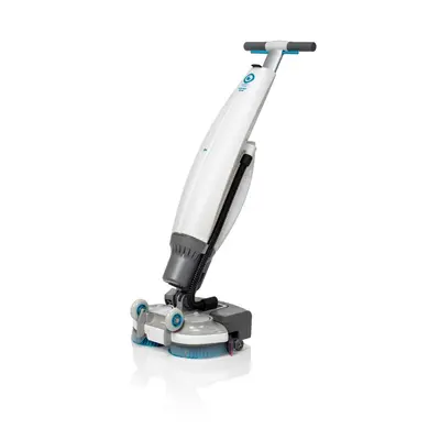 i-mop® Lite е най-компактното решение в света на професионалното почистване, предлагащо несравнима маневреност и лекота при работа. Със своето тегло от едва 13 кг (заедно с батерията), тя е толкова лесна за транспортиране, колкото обикновена кофа с моп, но почиства до 75% по-бързо. Машината осигурява 90% по-чисти подове и ги изсушава мигновено, елиминирайки риска от подхлъзване в натоварени зони. Благодарение на своята екологична технология, тя спестява значителни количества вода и енергия, като същевременно позволява почистване до самия ръб и под мебели.