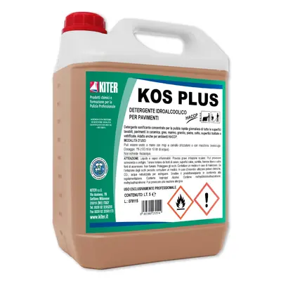 KOS PLUS - професионален концентриран хидроалкохолен хигиенизиращ препарат за подове с дидецилдиметиламониев хлорид Kiter