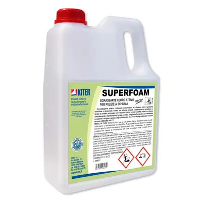 Купете SUPERFOAM - силно пенообразуващ алкален хлорен препарат за обезмасляване, хигиенизиране и избелване в хранително-вкусовата промишленост по HACCP.