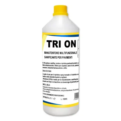TRI ON - професионален мултифункционален спрей клинер и хигиенизиращ препарат с полимери за поддръжка и блясък на линолеум PVC и подове Kiter