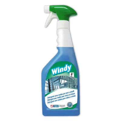 Професионалният детергент WINDY е готов за употреба бързодействащ амонячен спрей препарат, създаден за почистване и полиране до перфектен блясък на стъкла, витрини, кристал и огледала.