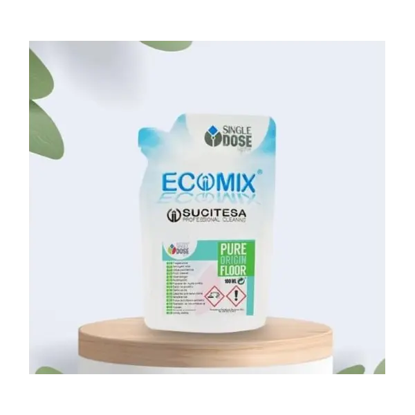 ECOMIX PURE APPLE FLOOR е висококонцентриран препарат за почистване на всякакви видове подове в професионални обекти.
Продуктът е част от системата ECOMIX и се разрежда прецизно чрез оборудване EASYMIX или под формата на удобни еднократни монодози.