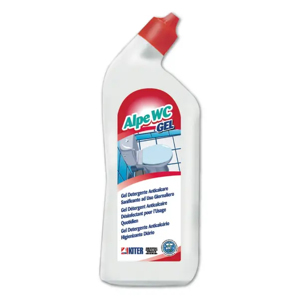 ALPE WC GEL съчетава почистваща мощ и превантивна защита в една иновативна гел формула. Неговото основно предимство е тиксотропната структура, която му позволява да „залепва“ за стените на тоалетната, работейки активно срещу замърсяванията по-дълго от обикновените течни препарати.